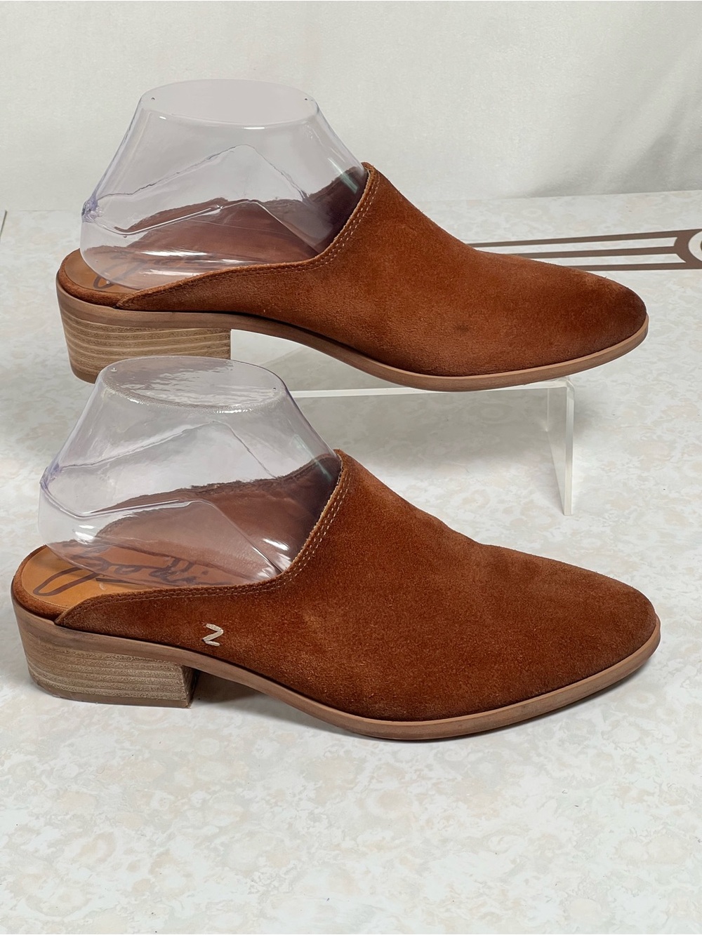 Zodiac Brown Suede Slip-On Mules Slides Western Boho Shoes Women's Sz 7, EUR 37 - Picture 2 of 10